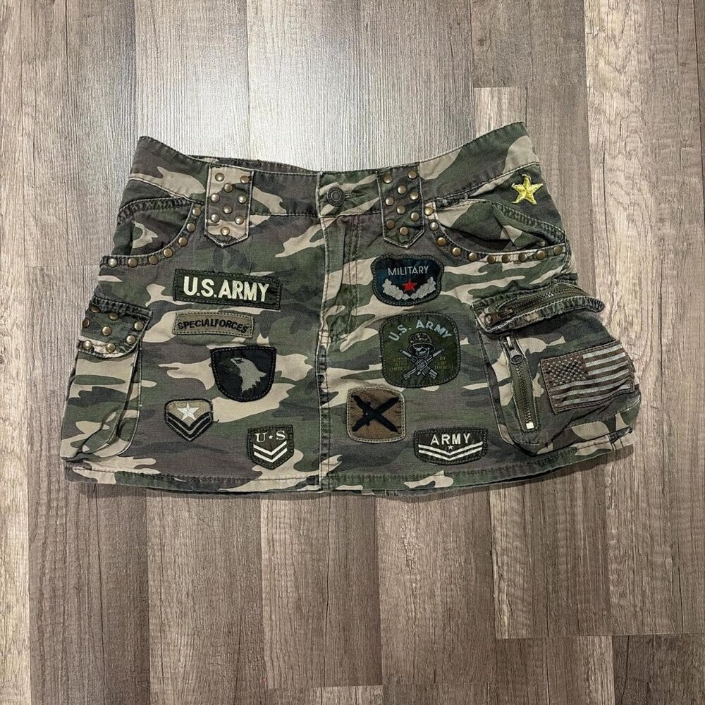 Vintage Forever 21 Camo Micro Mini Skirt